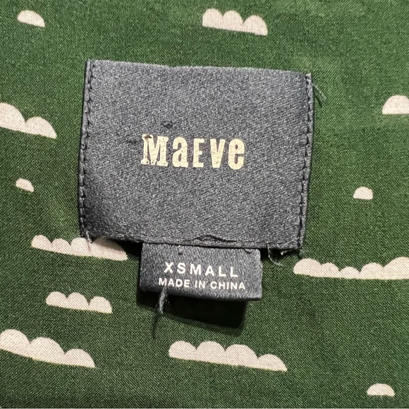 Anthropologie Maeve Green Cloud Swing Top Blouse - Picture 8 of 9